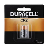Duracell Ultra DL CR2 750mAh 3V Lithium (LiMNO2) Button Top Photo Battery (DLCR2BPK) - 1 Piece Retail Card