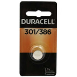 Duracell D301/386 1.55V Silver Oxide Watch/Electronic Button Cell Battery - 1pk (D301/386B)