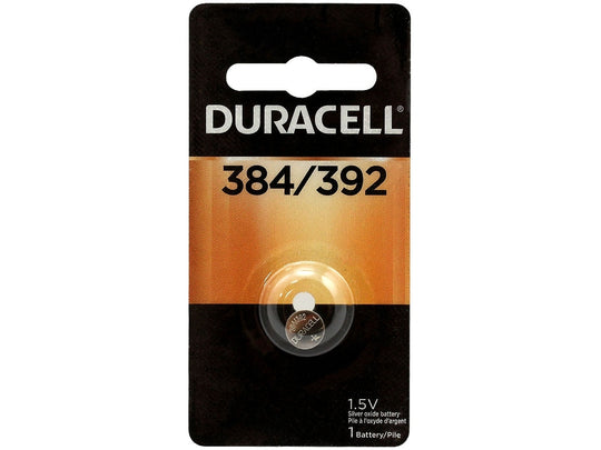 Duracell D384/392 1.5V Silver Oxide Watch/Electronic Button Cell Battery - 1pk (D384/392B)