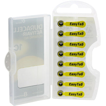 Duracell DA10-B8 (8PK) Size 10 95mAh 1.45V Zinc Air Yellow Hearing Aid Batteries (DA10B8) - 8 Piece Retail Card