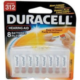Duracell DA312-B8 (8PK) Size 312 170mAh 1.45V Zinc Air EasyTab Brown Hearing Aid Batteries (DA312B8) - 8 Piece Retail Card