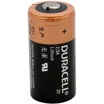 Duracell DL 2/3A 1550mAh 3V Lithium Primary (LiMNO2) Button Top Photo Battery (DL23ABK)