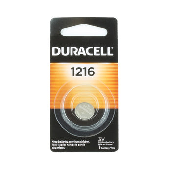 Duracell Duralock DL CR1216 30mAh 3V Lithium Primary (LiMNO2) Watch/Electronic Coin Cell Battery (DL1216BPK) - 1 Piece Retail Card