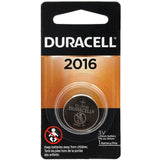 Duracell Duralock DL CR2016 75mAh 3V Lithium Primary (LiMNO2) Watch/Electronic Coin Cell Battery (DL2016BPK) - 1 Piece Retail Card