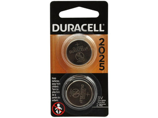 Duracell Electronics DL CR2025-B2PK 150mAh 3V Lithium Primary (LiMNO2) Watch/Electronic Coin Cell Batteries (DL2025B2PK) - 2 Pack Retail Card