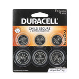 Duracell Duralock DL CR2032 (6PK) 225mAh 3V Lithium (LiMNO2) Watch/Electronic Coin Cell Batteries - Case of 36 x Retail Cards