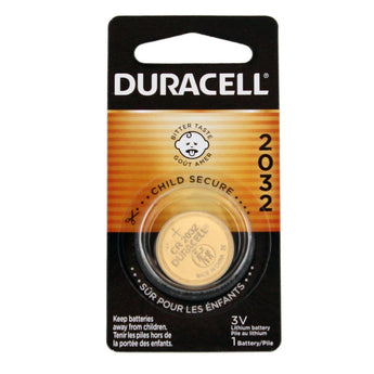Duracell Duralock DL CR2032 225mAh 3V Lithium Primary (LiMNO2) Watch/Electronic Coin Cell Battery (DL2032BPK) - 1 Piece Retail Card