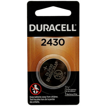 Duracell Duralock DL CR2430 285mAh 3V Lithium  (LiMNO2) Watch/Electronic Coin Cell Battery (DL2430BPK) - 1 Piece Retail Card