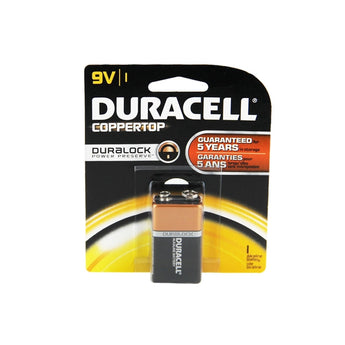 Duracell Coppertop Duralock MN1604-B1 9V 6LR61 Alkaline Battery with Snap Connectors (MN1604B1) - 1 Piece Retail Card
