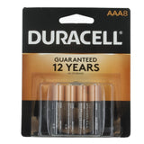 Duracell Coppertop Duralock MN2400-B8 AAA LR03 1.5V Alkaline Button Top Batteries (MN2400B8)- 8 Piece Retail Card