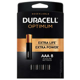Duracell Optimum AAA 1.5V Alkaline Button Top Batteries (OPT2400B8PRT) - 8 Piece Retail Card