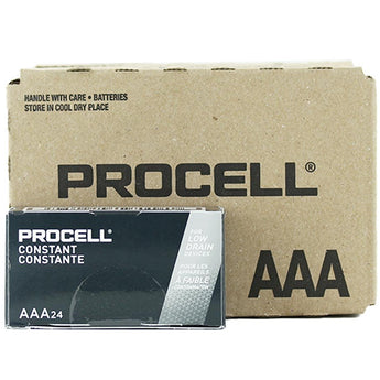 Duracell Procell PC2400 (144PK) AAA 1.5V Alkaline Button Top Batteries (PC2400BKD) - Case of 144 (6 x 24-Boxes)