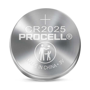 Duracell Procell CR2025 185mAh 3V Lithium (LiMnO2) Coin Cell Watch Battery (PC2025) - 1 Piece Tear Strip - Sold Individually