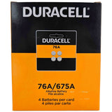 Duracell Medical PX76A LR44 1.5V Alkaline Button Cell Batteries (PX76A675AB4) - 4 Piece Retail Card