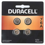 Duracell Medical PX76A LR44 1.5V Alkaline Button Cell Batteries (PX76A675AB4) - 4 Piece Retail Card