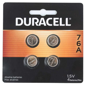 Duracell Medical PX76A LR44 1.5V Alkaline Button Cell Batteries (PX76A675AB4) - 4 Piece Retail Card