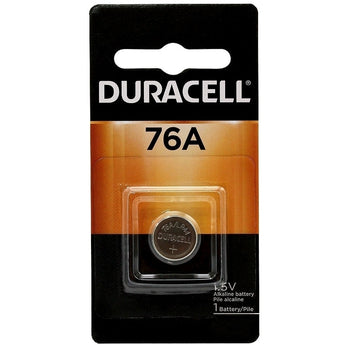 Duracell Duralock PX76A LR44 1.5V Alkaline Button Cell Battery - 1 Piece Retail Card