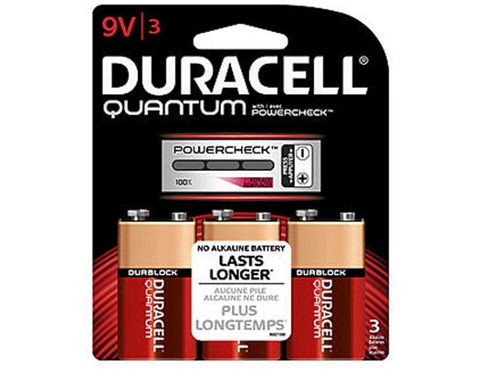 Duracell Quantum 9V - 3 Count Blister Pack