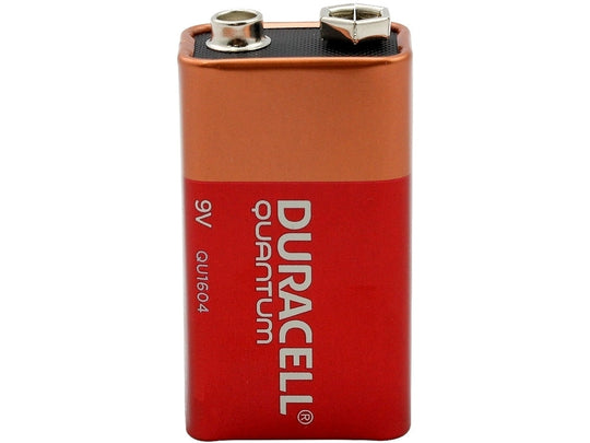 Duracell Quantum 9V Alkaline Batteries Bulk - Vertical Front View