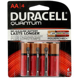 Duracell Quantum QU1500-B4Z10 AA 1.5V Alkaline Button Top Batteries - 4 Piece Retail Card
