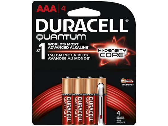 Duracell Quantum AAA - 4 Count Blister Pack
