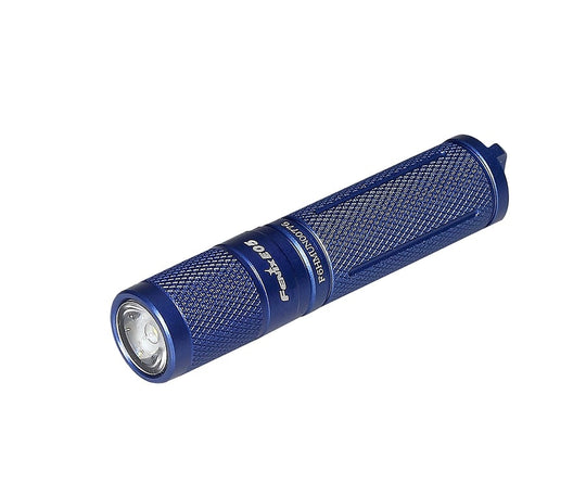 Fenix E05 (2014) Mini Everyday Carry Flashlight - CREE XP-E2 LED - 85 Lumens - Includes 1 x AAA - Blue