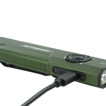 JETBeam E26 UV Kunai USB-C Rechargeable LED Flashlight - 2000 Lumens - Luminus SST40 - Uses Built-in 1700mAh Li-Poly Battery Pack - Military Grey, Military Green, Orange