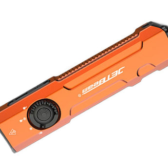 JETBeam E26 UV Kunai USB-C Rechargeable LED Flashlight - 2000 Lumens - Luminus SST40 - Uses Built-in 1700mAh Li-Poly Battery Pack - Military Grey, Military Green, Orange