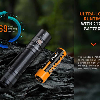 Fenix E35R USB-C Rechargeable LED Flashlight - Luminus SST70 - 3100 Lumens - Includes 1 x 21700