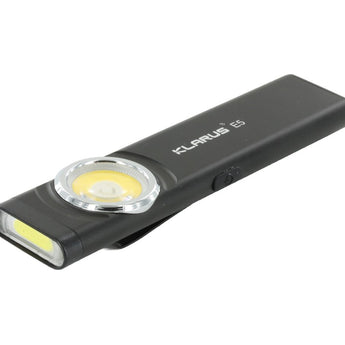 Klarus E5 USB-C Rechargeable EDC LED Flashlight - 470 or 600 Lumens - Uses Built-in 450mAh Li-ion Battery Pack - Multiple Color Options