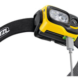 Petzl Swift RL LED Headlamp - 1100 Lumens - Includes 1 x USB-C Rechargeable 2350mAh Li-ion Battery - Black and Yellow