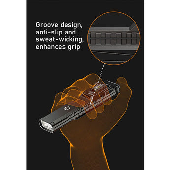 RovyVon Angel Eyes E90 USB-C Rechargeable EDC LED Flashlight - 3500 Lumens - 650nm Red Side Light - 365nm UV Side Light - Uses Built-in 3000mAh Li-ion Battery Pack - Gunmetal