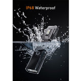 RovyVon Angel Eyes E90 USB-C Rechargeable EDC LED Flashlight - 3500 Lumens - 650nm Red Side Light - 365nm UV Side Light - Uses Built-in 3000mAh Li-ion Battery Pack - Gunmetal