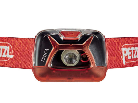 Petzl E93AAC TIKKA LED Headlamp - 200 Lumens - Includes 3 x AAA - Red