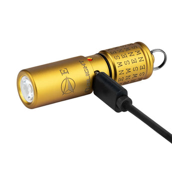 Olight I1R 2 Pro EOS Keychain Twist USB-C Rechargeable Flashlight - Cardinal Directions Edition - Chip Scale LED - 180 Lumens - Uses Built-In 130mAh Battery Pack - North, South, East, West and Center