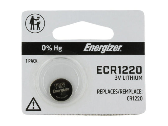 Energizer ECR1220 40mAh 3V Lithium Primary (LiMNO2) Coin Cell Battery - 1 Piece Tear Strip, Sold Individually