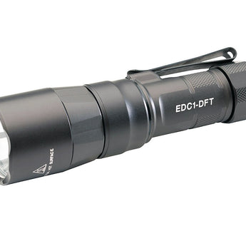 SureFire EDC1-DFT High-Candela Dual Fuel LED Flashlight - 650 Lumens - Includes 1 x 18350 - Black, Gray, or Tan