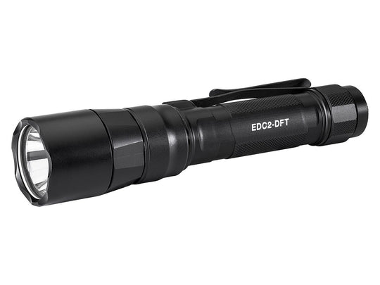 SureFire EDC2-DFT High-Candela Dual Fuel LED Flashlight - 700 Lumens - Includes 1 x 18650 - Black, Gray, or Tan