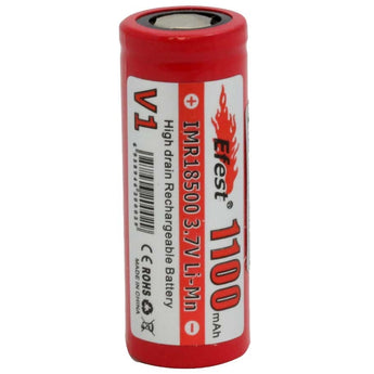 Efest 1093 IMR 18500 1100mAh 3.7V Unprotected Lithium Manganese (LiMn2O4) Flat Top Battery - Boxed