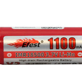 Efest 3163 IMR 18500 1100mAh 3.7V Unprotected Lithium Manganese (LiMn2O4) Button Top Battery - Boxed