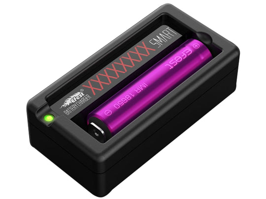 Efest XSmart Single Bay Li-ion Battery Charger with USB Cable - LED Indicator - Fits 10440, 14430, 14500, 16340, 17335, 17670, 18500, 18650