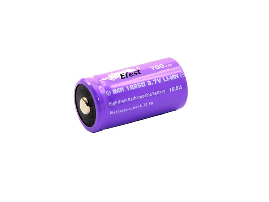 Efest 4084 IMR 18350 700mAh 3.7V Unprotected Lithium Manganese (LiMn2O4) Button Battery - Boxed