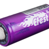 Efest Purple 4340 IMR 18500 1000mAh 3.7V Unprotected High-Drain 15A Lithium Manganese (LiMn2O4) Flat Top Battery - Boxed
