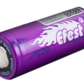 Efest Purple 4340 IMR 18500 1000mAh 3.7V Unprotected High-Drain 15A Lithium Manganese (LiMn2O4) Flat Top Battery - Boxed