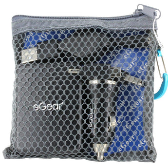 eGear Universal USB Charging Kit 100-240V 1A Output AC Wall Adapter and 12V Car Converter - Black or White