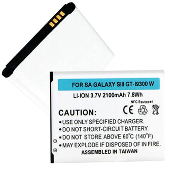 Empire BLI-1258-21 2100mAh 3.8V Replacement Lithium-Ion (Li-ion) Cell Phone Battery Pack with NFC for Samsung Galaxy S III GT-I9300