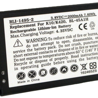 Empire BLI-1495-2 2000mAh 3.8V Replacment Lithium Ion (Li-Ion) Battery for the LG K10 Smartphone
