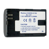 Empire BLI-357 1800mAh 7.2V Replacement Lithium Ion (Li-ion) Camera Battery for Canon LP-E6