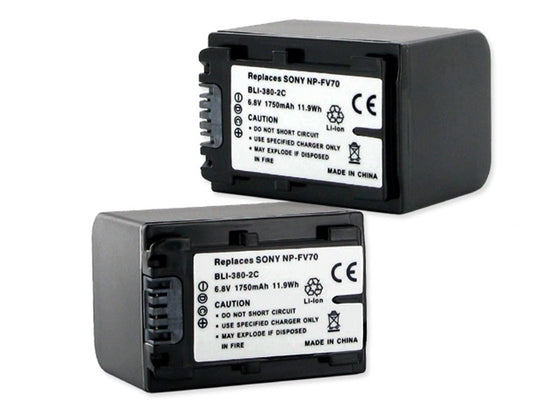 Empire BLI-380-2C 1750mAh 6.8V Replacement Lithium Ion (Li-Ion) Digital Camera Battery Pack for the SONY NP-FV70