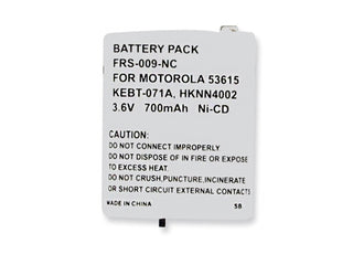 Empire FRS-009-NC 700mAh 3.6V Replacement Nickel-Cadmium (NiCd) Battery Pack for Motorola 53615 2-Way Radio